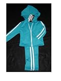 SPRING CLEARANCE SALE!! Scuba Jog Set / Jog Suit with Side Stripes - Pull-on Pant and Hoodie Zipper Jacket with Kangaroo Pouch