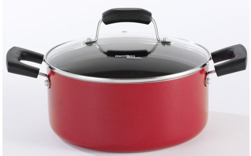 Check out sale price for Hamilton Beach 92025 Aluminum Nonstick Elite 5 Quart Covered Dutch Oven,  Red. Free Shipping.