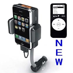 Accessory Digital Wireless Automobile FM Transmitter + Car Charger + Holder/Dock + REMOTE for iPod Touch Touch 2G Classic Nano 3G Nano 4G Nano 5G Compatible with iPhone 3G 3GS (Remote for Fm transmitter only)