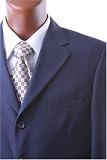 Men's Single Breasted Four Button Navy Dress Suit