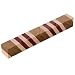Angle Cut Maple, Black Walnut and Purpleheart Laminated Pen Blank
