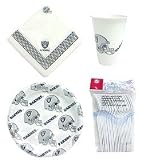 Oakland Raiders 96 Piece Plastic Dinnerware Set by Casey