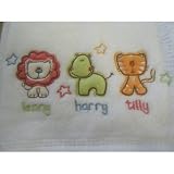 Elli & Raff Embriodered Cream Fleece Buggy Blanket