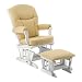 Baby : Hanford Sleigh Glider and Ottoman Set - White/ Butter