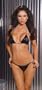 SeXy Black Leather Bra Panty g-string 2 Piece Set