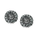 Stud Earrings Sterling Silver - Sunflowers