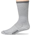  : Wigwam Men's Merino Wool Comfort Hiker Crew Length Sock, Lt. Grey, Large
