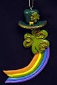 Lucky Irish Pride Shamrock with Rainbow & Hat Christmas Ornament #W5480