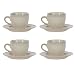 Toscana Blue Stoneware Collection - 8 Piece Cup Saucer Set - Service for 4 by Caldo-Freddo