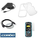 Transparent Clear Snap On Crystal Hard Case + Clear LCD Screen Protector + Rapid Car Charger + USB Data Cable for Sprint LG Rumor 2 LX265 Cell Phone