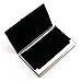 Partstock(TM) Litchi Profile PU Leather & Stainless Steel Business Name Card Holder Wallet Credit Card ID Case/Holder 22 Name Cards Case.(Rose Red)