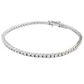 Zirconite Sterling Silver Clear Tennis Bracelet Cubic Zirconia Round Cut2MM&nbsp;