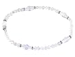 Anklet - A33 - Swarovski TM Crystal and Glass Beads - Stretch ~ Clear