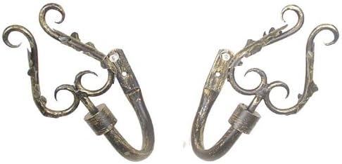 Curtain Holdbacks U-shaped Set Of 2 Black/gold