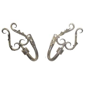 Curtain Holdbacks U-shaped Set Of 2 Black gold