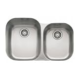 Regatta Undermount Stainless Steel Large/Medium Double Bowl Kitchen Sink