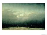 Monk by Sea, 1809 Landscape Giclee Poster Print by Caspar David Friedrich, 12x9