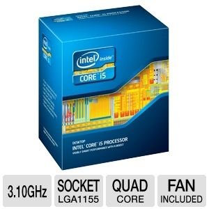Intel Core i5-2400 Quad-Core Processor 3.1 GHz 6 MB Cache LGA 1155 - BX80623I52400