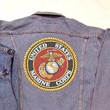 Lee Denim Jacket with Marine Corps Logo Embroidered on Back by Lee