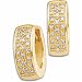 0.33 Ct.T.W. Round Brilliant Cut Diamonds, 14Kt. Yellow Gold. 14 mm Diamond Hinged Fashion Earrings