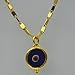 24kt Gold Evil Eye Pendant with 16