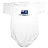 Baby Bodysuit White  Property Of Montserratian Nation / Flag Transfer  Montserrat Country
