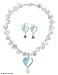 Pearl and dichroic glass jewelry set, 'Serenity Quest' 0.8