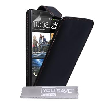 Coque HTC One Etui HTC One Noir PU Cuir Clapet Housse Coque HTC One Etui HTC One Noir PU Cuir Clapet Housse