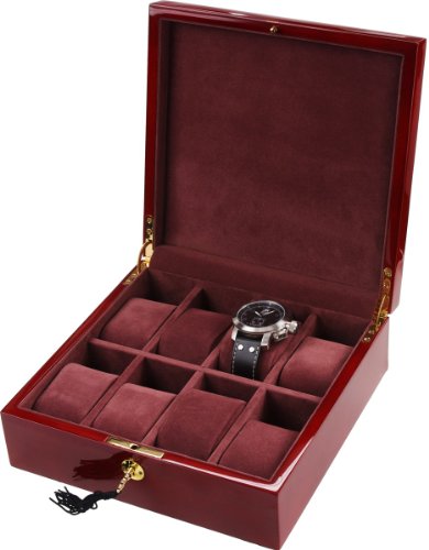 Auer Accessories Alope 038C Watch Box For 8 Watches Cherry