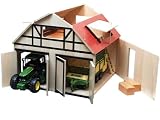 Kids Globe Wooden Farm Shed for 2 Tractors (Scale 1:16)