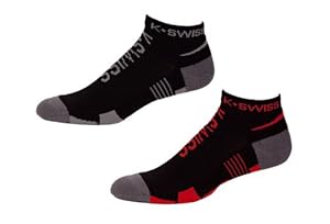 K-Swiss 1.0 iMPACT Blade Kwicky Socks (2-Pack) - fiery red/black, large