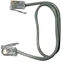 GE Telephone Line Cable - RJ-11 Male - RJ-11 Male - 8" - Gray