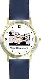 Mount Rushmore American Theme - WATCHBUDDY® DELUXE TWO-TONE THEME WATCH - Arabic Numbers - Blue Leather Strap-Children's Size-Small ( Boy's Size & Girl's Size )