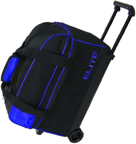 Elite Basic 2 Ball Roller Bowling Bag- Black/Blue