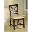 Set of 2 Contemporary Cross Design Dining Chairs