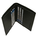 SOFT LEATHER WALLET CREDIT CARD CASE BLACK (1181)