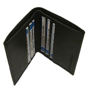 SOFT LEATHER WALLET CREDIT CARD CASE BLACK (1181)