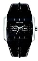 Police - PX10811N4 -Montre Homme Acier - Quartz Analogique - Fond Noir - Dateur Jour Date - Bracelet Cuir Noir