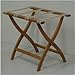Wooden Mallet Designer Curve Leg Luggage Rack, Mahogany