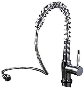 Chrome Finish Spring Pull Down Kitchen Faucet