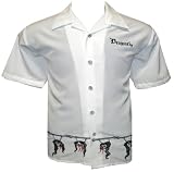 Shrunken Heads Embroidered Biker Shirt, Dragonfly