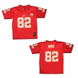 Youth / Boys NFL Kansas City Chiefs Bowe #82 Athletic Comfortable Fit Short Sleeve Jersey Shirt - Red (Size: 14-16)