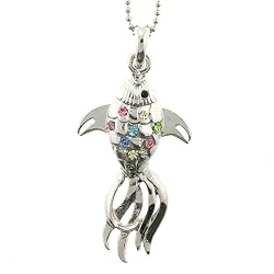 Fish Pendant with 1.2mm Ball Chain 16 to 18" Adjustable Necklace