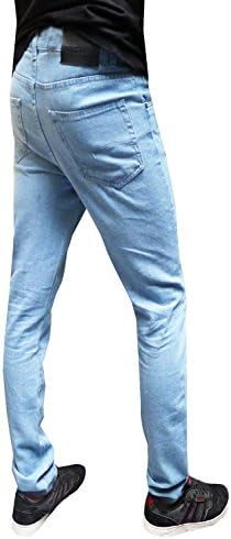 King Kouture Mens Slim Fit Jeans - Size - 34 Regular - Light Wash