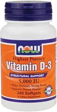 NOW Foods Vitamin D3 5000 Iu, 240 Softgels,