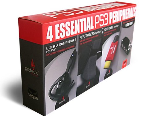 Childrens Toyshop  Video Games : Gioteck PS3 Megapack (Gioteck Wireless Bluetooth Headset (EX-01) + Real Triggers + 1080p HDMI Cable + VGA 4 port mini Hub)