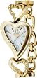 Fossil Opal Face Heart Wrist Bracelet Watch Adjust-o-Matic Womens