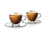 Tchibo Cafissimo Cappuccino Glastassen 2er doppelwandig handgeblasen