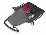 Produkt-Bild: Grillset / Grillbesteck mit Grillsch&uuml;rze und Handschuh - Alles in Einem - schwarz
