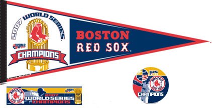Buy Boston RED SOX 2007 WORLD SERIES Champs Champions PENNANT Bumper Sticker Button Fan Pack New Gift by Wincraft